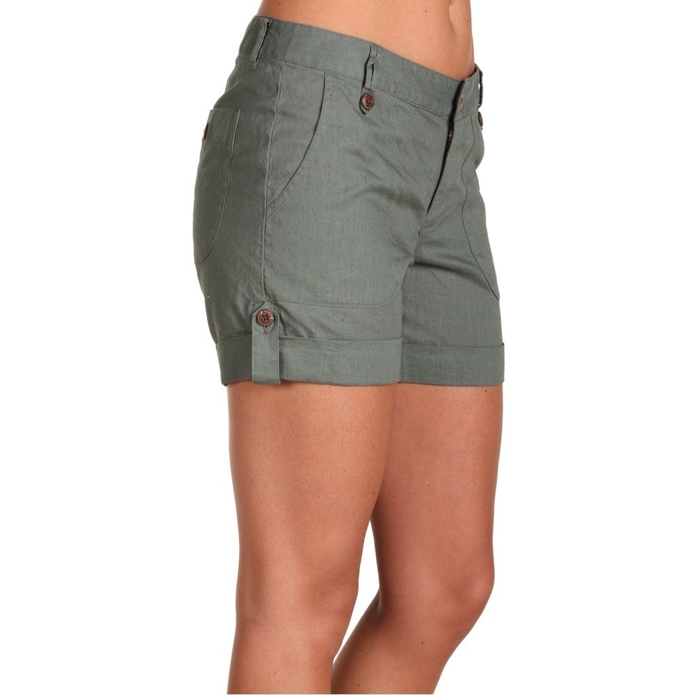Patagonia |‎ Olive Green W's Island Hemp 5" Shorts Hiking Outdoors Active Size 8 - Picture 2 of 11